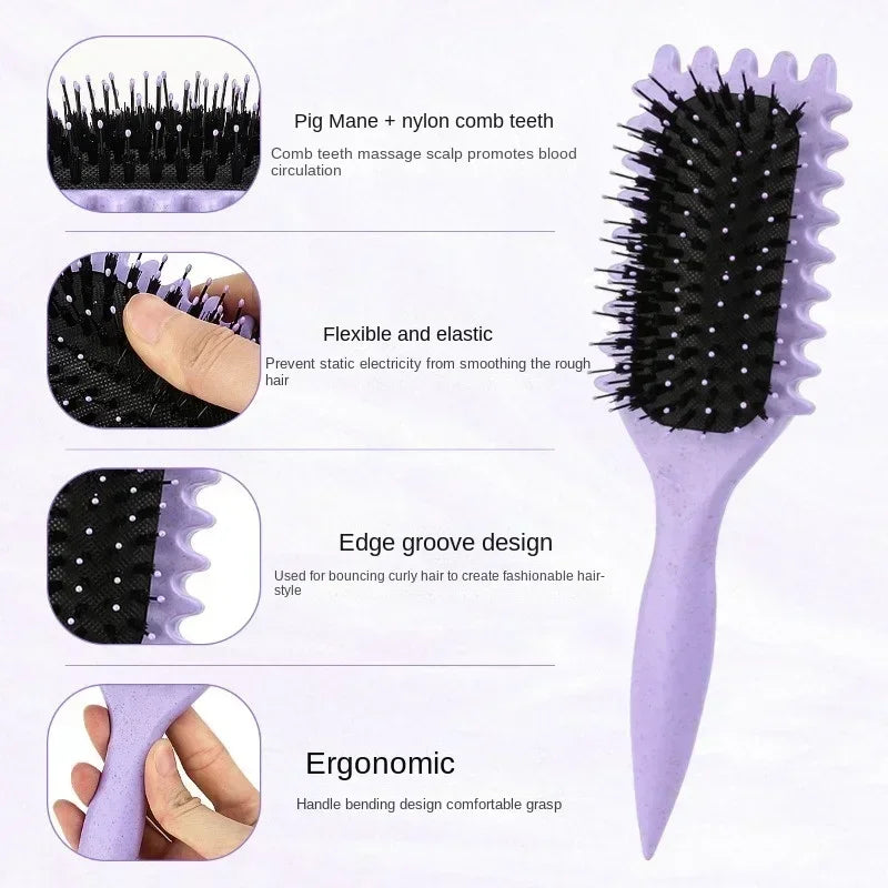 Peigne à Cheveux Bouclés Multifonctionnel